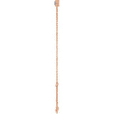 14K Rose Gold Lab-Grown Blue Sapphire 6 1/2-7 1/2" Bracelet