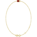 14K Yellow Gold Natural Ruby 6 1/2-7 1/2" Bracelet
