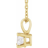 14K Yellow Gold 1 1/4 CT Lab-Grown Diamond 18" Necklace