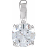 14K White Gold 1/2 CT Lab-Grown Diamond Pendant