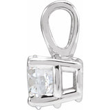 14K White Gold 3/4 CT Lab-Grown Diamond Pendant