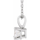 14K White Gold 1 1/2 CT Natural Diamond 18" Necklace