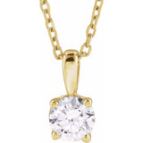 14K Yellow Gold 1 1/2 CT Lab-Grown Diamond 18" Necklace