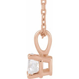 14K Rose Gold 1 1/4 CT Lab-Grown Diamond 18" Necklace