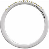10K White Gold Natural Peridot Stackable Ring