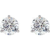 18K White Gold 2 CTW Natural Diamond Stud Earrings