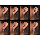 14K Yellow Gold 1/4 CTW Natural Diamond Inside-Outside 14.5 mm Hinged Hoop Earrings