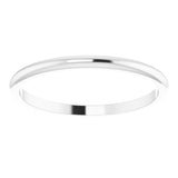 10K White Gold 1.5 mm Half Round Band Size 7