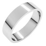 10K White Gold 5 mm Flat Band Size 12.5