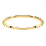 10K Yellow Gold 1 mm Half Round Band Size 7