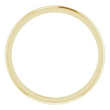 10K Yellow Gold 1.5 mm Half Round Band Size 4