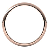 10K Rose Gold 1 mm Half Round Band Size 5.5