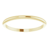 10K Yellow Gold 1.5 mm Half Round Band Size 9