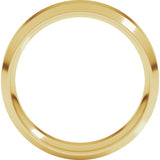 10K Yellow Gold 6 mm Beveled-Edge Comfort-Fit Flat Band Size 10.5