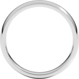 10K White Gold 4 mm Lightweight Comfort-Fit Half Round Band Size 8