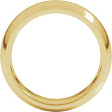 10K Yellow Gold 7 mm Comfort-Fit Half Round Band Size 7.5