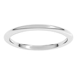 10K White Gold 1.5 mm Comfort-Fit Half Round Band Size 7