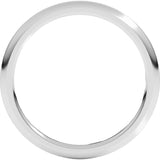 10K White Gold 1.5 mm Comfort-Fit Half Round Band Size 8.5