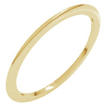 10K Yellow Gold 1 mm Comfort-Fit Half Round Band Size 9