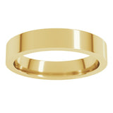 14K Yellow Gold 4 mm Comfort-Fit Flat Band Size 3.5