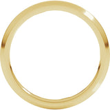 10K Yellow Gold 2 mm Comfort-Fit Half Round Band Size 9