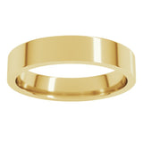 14K Yellow Gold 4 mm Lightweight Comfort-Fit Flat Band Size 5