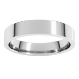 14K White Gold 4 mm Lightweight Comfort-Fit Flat Band Size 7.5
