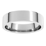 10K White Gold 5 mm Lightweight Comfort-Fit Flat Band Size 11