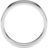 10K White Gold 6 mm Lightweight Comfort-Fit Flat Band Size 8.5