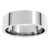 10K White Gold 6 mm Lightweight Comfort-Fit Flat Band Size 8.5