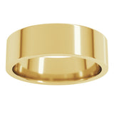 14K Yellow Gold 6 mm Lightweight Comfort-Fit Flat Band Size 8.5