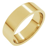 14K Yellow Gold 6 mm Lightweight Comfort-Fit Flat Band Size 8
