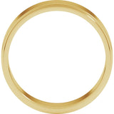 10K Yellow Gold 6 mm Stepped-Edge Flat Band Size 10.5