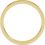 18K Yellow Gold 3 mm Flat Comfort Fit Light Band Size 4.5