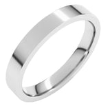 14K White Gold 3 mm Lightweight Comfort-Fit Flat Band Size 5.5