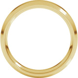 14K Yellow Gold 5 mm Beveled-Edge Comfort-Fit Flat Band Size 8