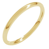 10K Yellow Gold 1.5 mm Lightweight Comfort-Fit Half Round Band Size 4