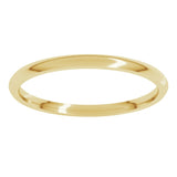 10K Yellow Gold 1.5 mm Lightweight Comfort-Fit Half Round Band Size 5