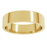 10K Yellow Gold 5 mm Flat Band Size 8