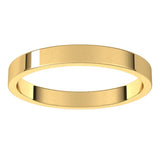 10K Yellow Gold 2.5 mm Flat Band Size 6