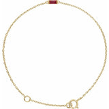 14K Yellow Gold Natural Ruby 6 1/2-7 1/2" Bracelet