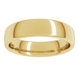 14K Yellow Gold 5 mm Comfort-Fit European-Style Band Size 12