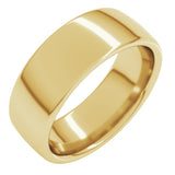 10K Yellow Gold 7 mm Comfort-Fit European-Style Band Size 7.5