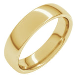 18K Yellow Gold 5 mm Comfort-Fit European-Style Band Size 9