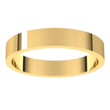 14K Yellow Gold 3.5 mm Flat Band Size 10
