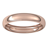 14K Rose Gold 3.5 mm Half Round Band Size 6.5