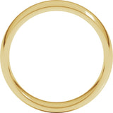 14K Yellow Gold 6 mm Lightweight Comfort-Fit Half Round Band Size 12