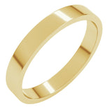 18K Yellow Gold 3 mm Flat Band Size 7