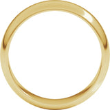 10K Yellow Gold 6 mm Half Round Band Size 6.5