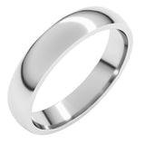 10K White Gold 4 mm Lightweight Comfort-Fit Half Round Band Size 9